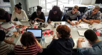 Les étudiants de la prépa La Chance en plein travail.