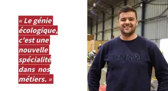Charly Hommette du CFA Travaux publics Bretagne à Ploërmel.