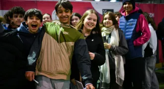 Des collégiens à la Compétition des métiers à Saint-Brieuc.