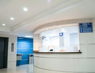 Hall de réception d'un hôpital