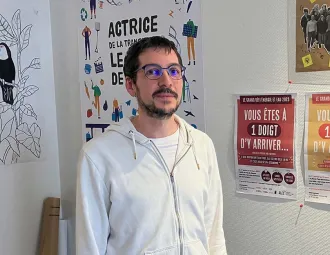 Sylvain Labiche à son travail.