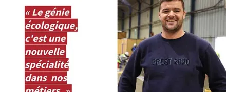 Charly Hommette du CFA Travaux publics Bretagne à Ploërmel.