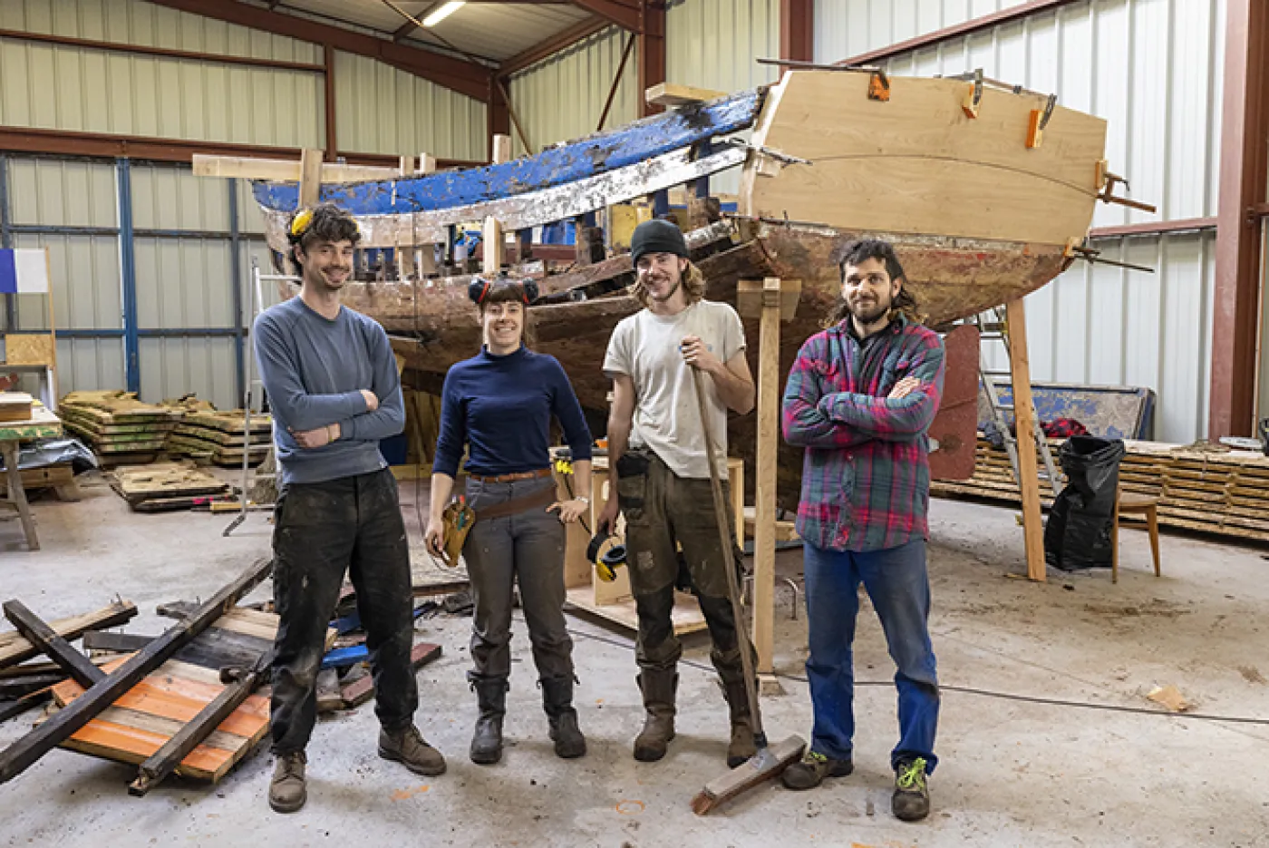 Des bénévoles de l'atelier Ribines