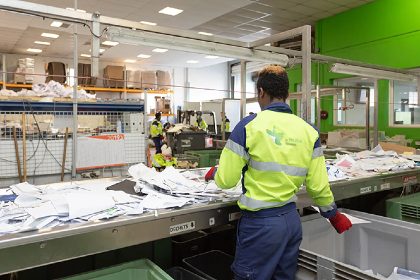 Tri des déchets à l'entreprise La Feuille d'érable à Rennes (35)