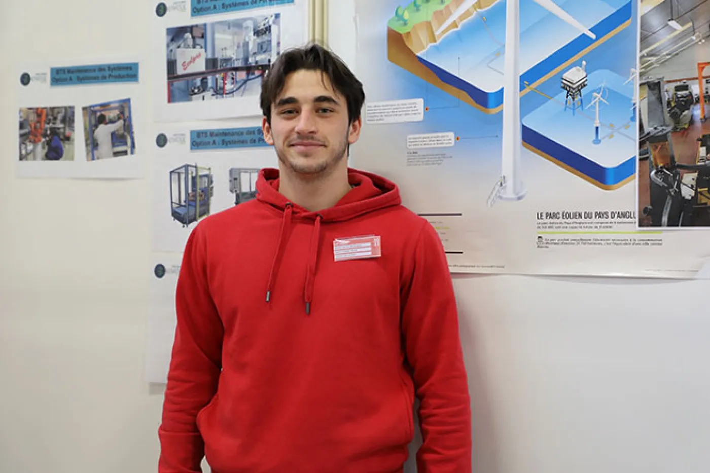 Baptiste est étudiant en BTS Maintenance des systèmes éoliens.