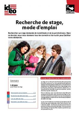 Couverture du dossier "Recherche de stage, mode d'emploi"