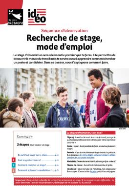 Couverture du dossier stage d'observation