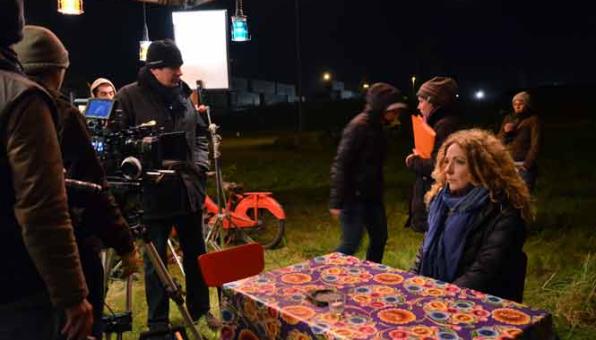Comédienne sur un tournage