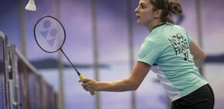 Faustine Noël fait un match d'entraînement